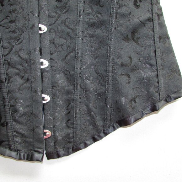 Black Heavy Jacquard Corset Set - NEW - Picture 7 of 8